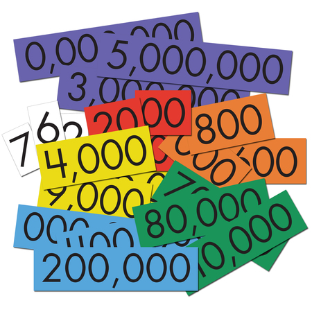 SENSATIONAL MATH Sensational Math™ 7-Value Whole Numbers Place Value Cards Set 626643